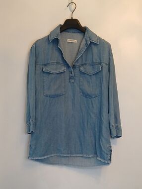 Zara Woman Light Blue Soft Denim Shirt